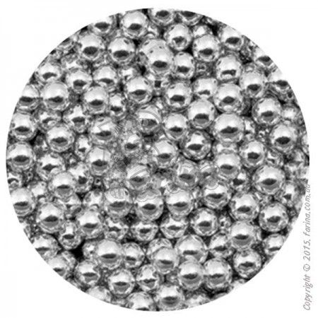 Посыпка декоративная кондитерская Сахарные шарики Серебро 5мм. - 20 г.< фото цена